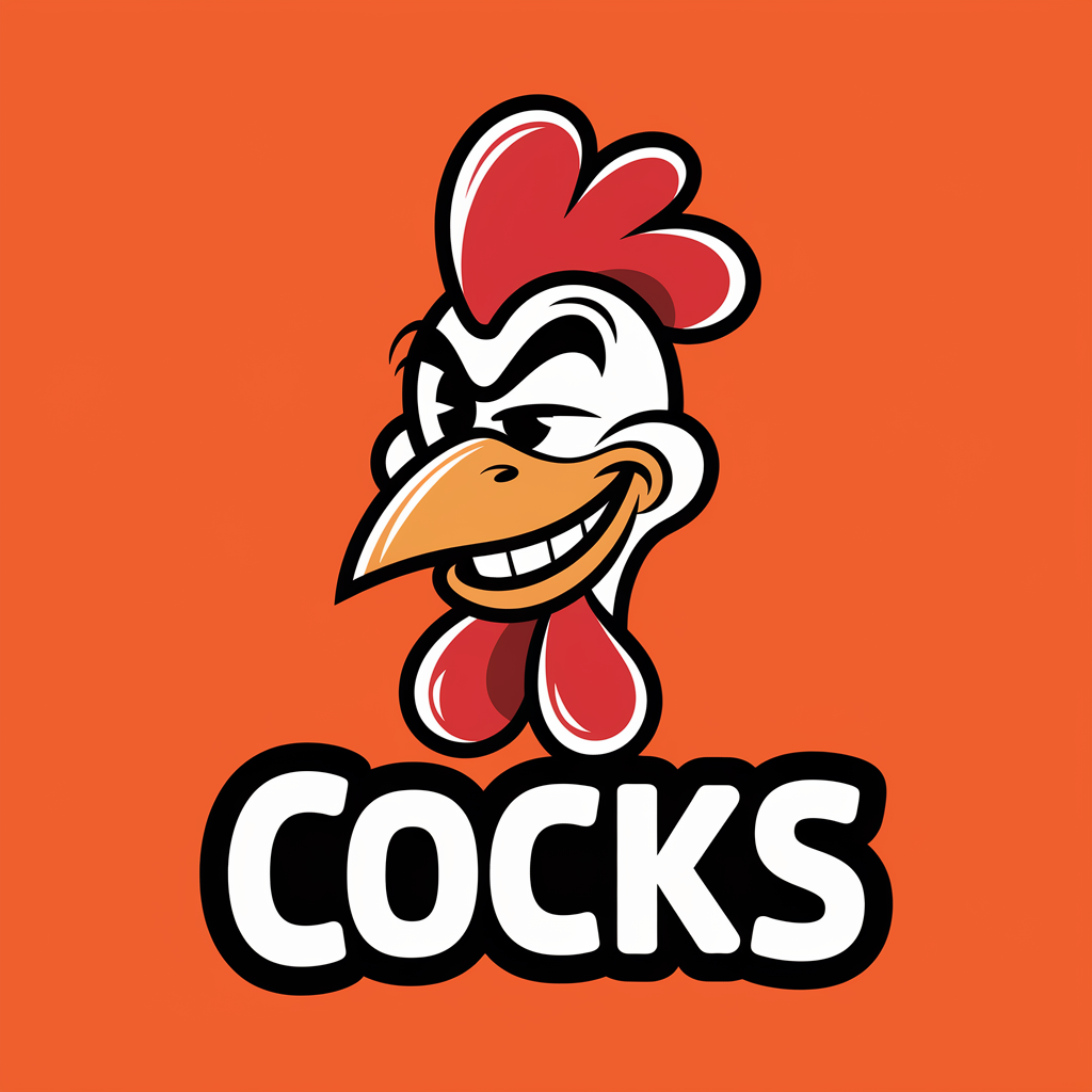 Cocks — the winking rooster logo